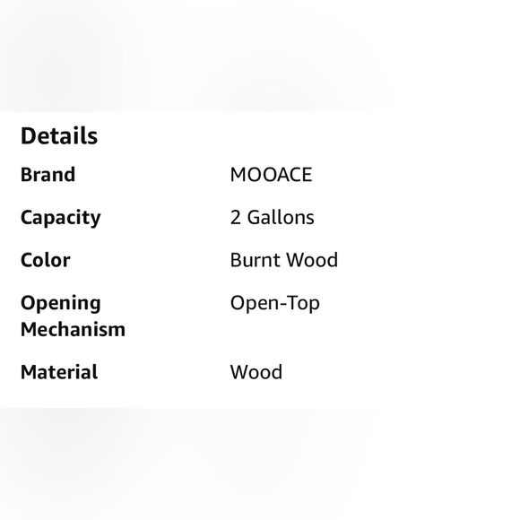 Mooace rustic wood wastebasket - Picture 6 of 10